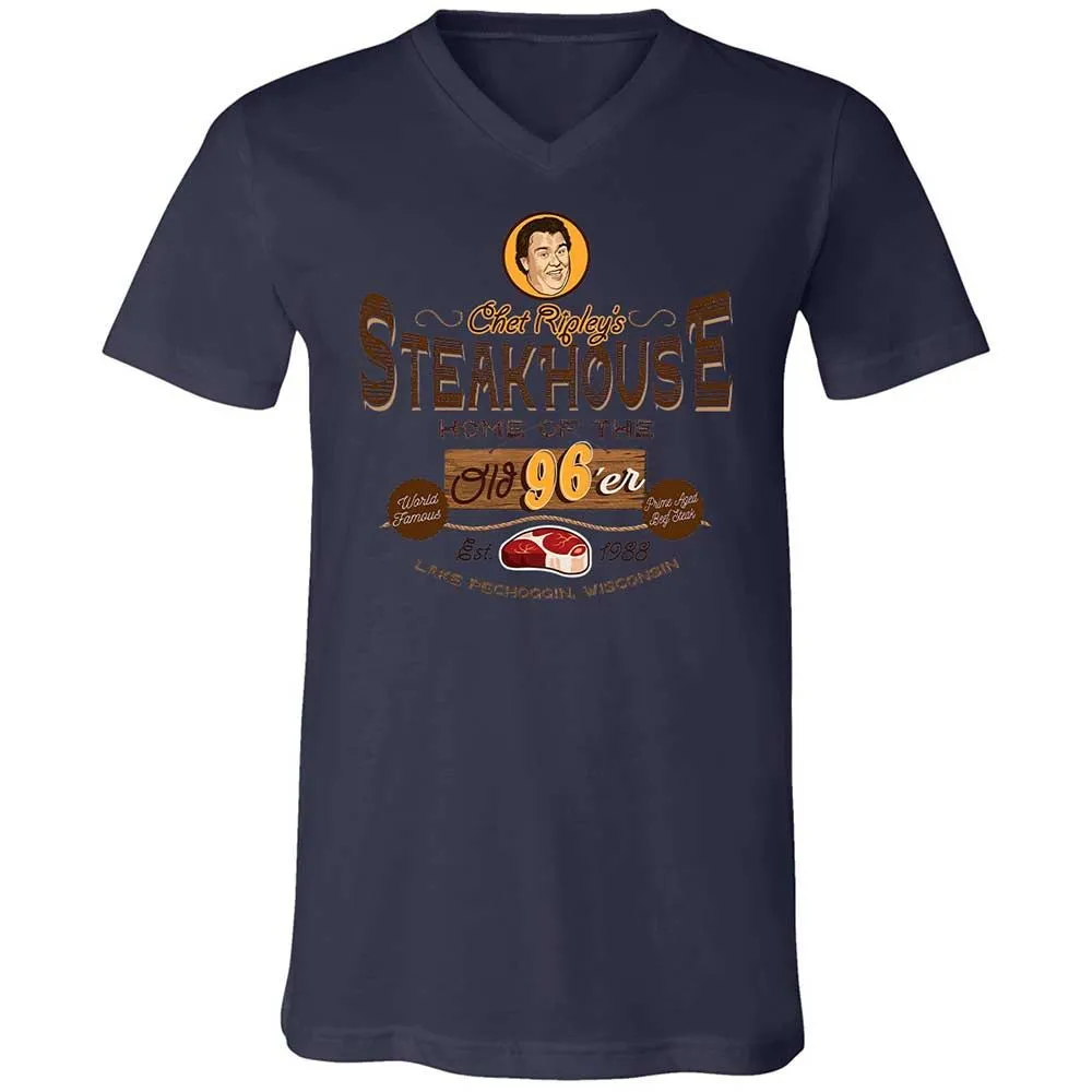 Unisex V-Neck T-Shirt - FFY6KWTR - Navy - 12