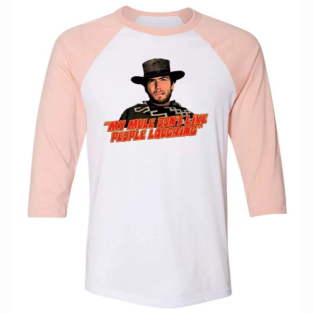 Unisex 3/4 Baseball Tee - J1MKGGG8 - White/Heather Peach - 5