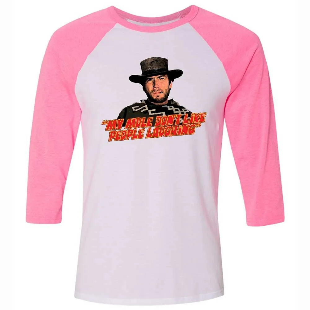 Unisex 3/4 Baseball Tee - J1MKGGG8 - White/Neon Pink - 12