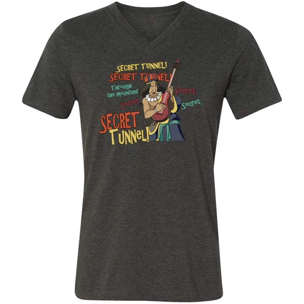 Unisex V-Neck T-Shirt - PQZ9ZBE1 - Dark Grey Heather - 8