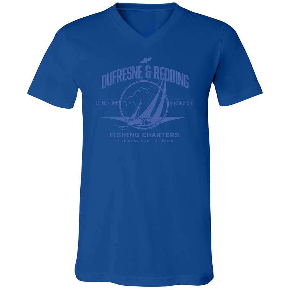 Unisex V-Neck T-Shirt - MYMCLMLQ - True Royal - 3