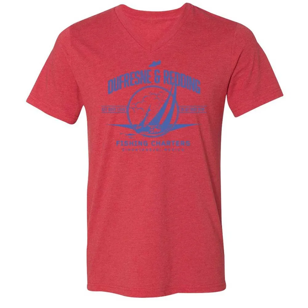 Unisex V-Neck T-Shirt - MYMCLMLQ - Heather Red - 6
