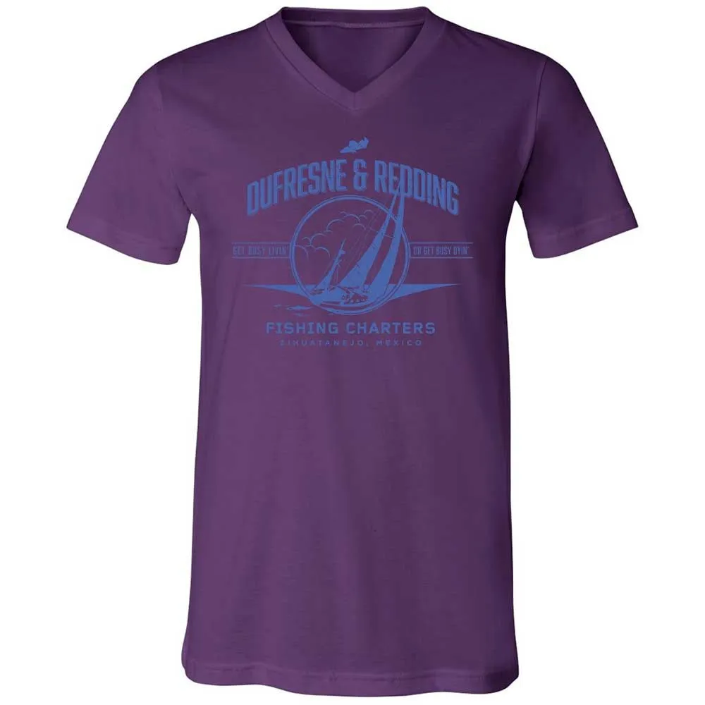 Unisex V-Neck T-Shirt - MYMCLMLQ - Team Purple - 10
