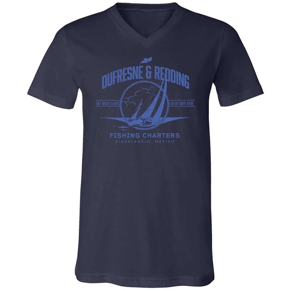 Unisex V-Neck T-Shirt - MYMCLMLQ - Navy - 12