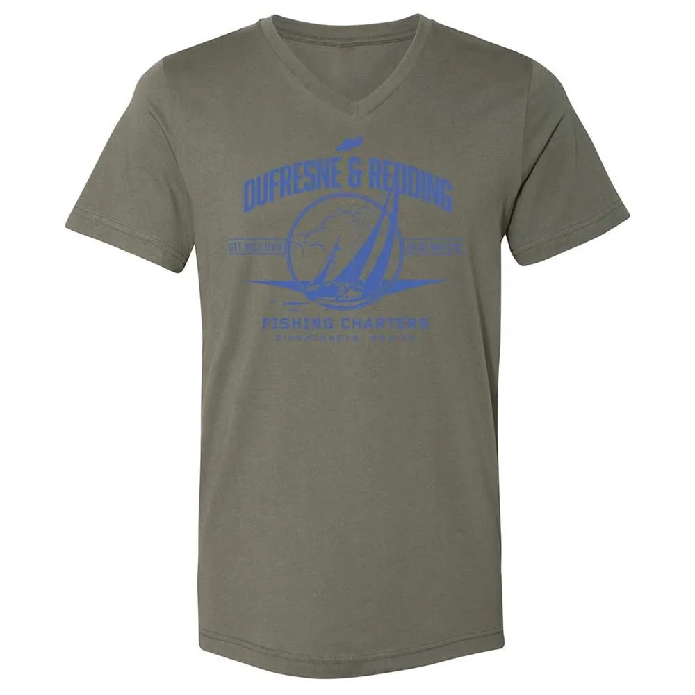 Unisex V-Neck T-Shirt - MYMCLMLQ - Military Green - 15