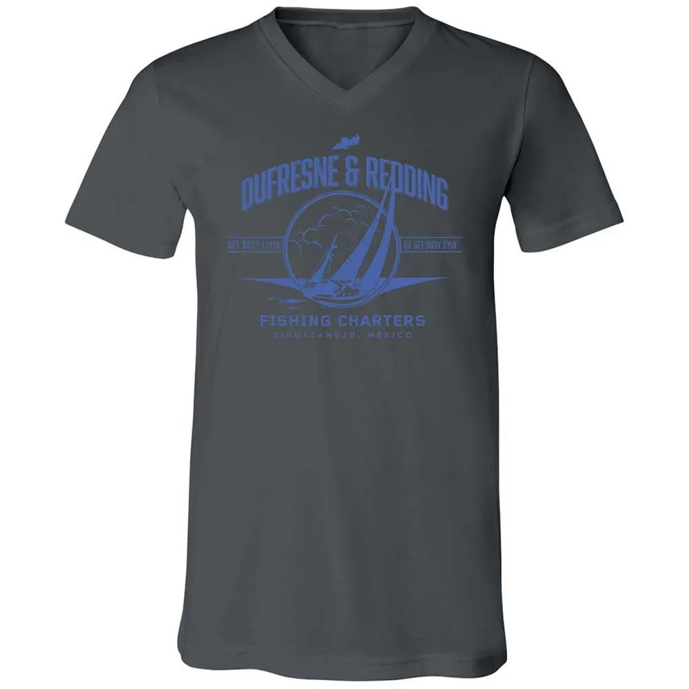 Unisex V-Neck T-Shirt - MYMCLMLQ - Asphalt - 16