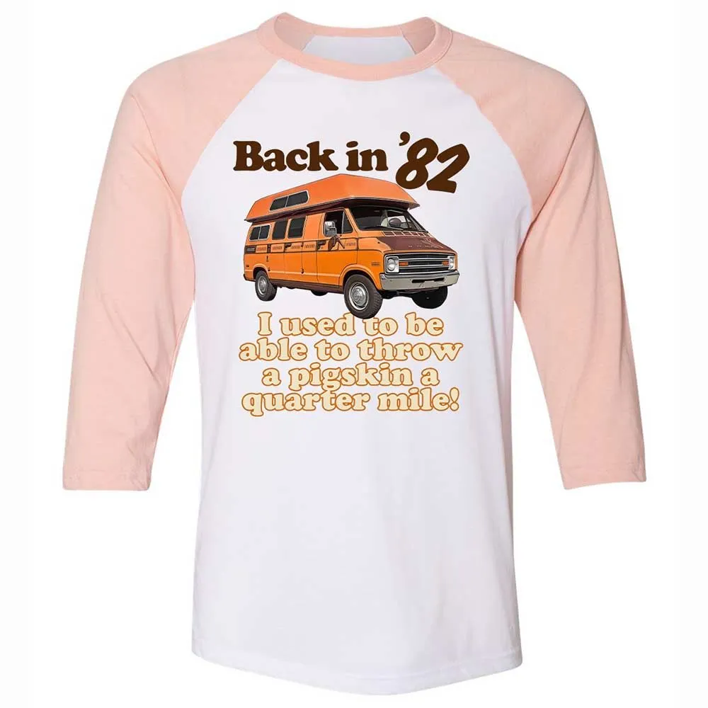 Unisex 3/4 Baseball Tee - RZ1M5H5X - White/Heather Peach - 5