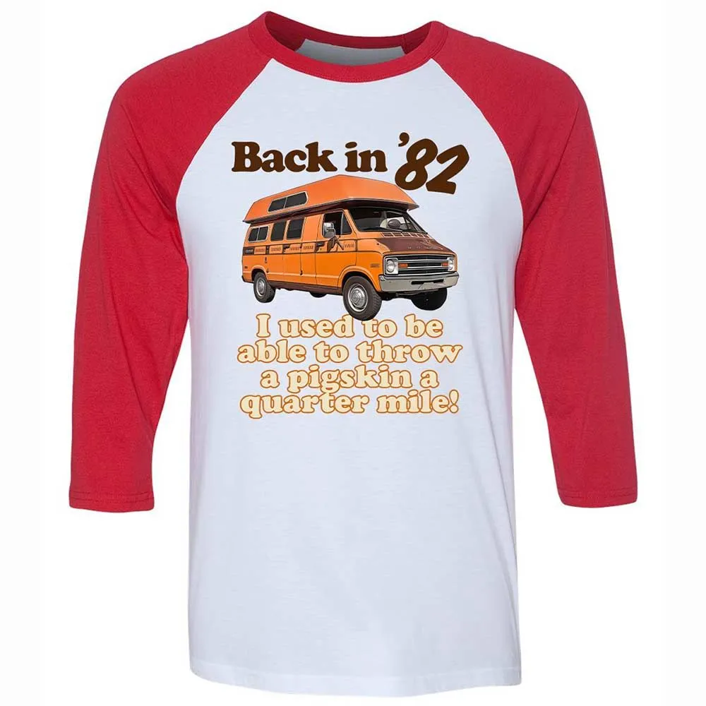 Unisex 3/4 Baseball Tee - RZ1M5H5X - White/Red - 9