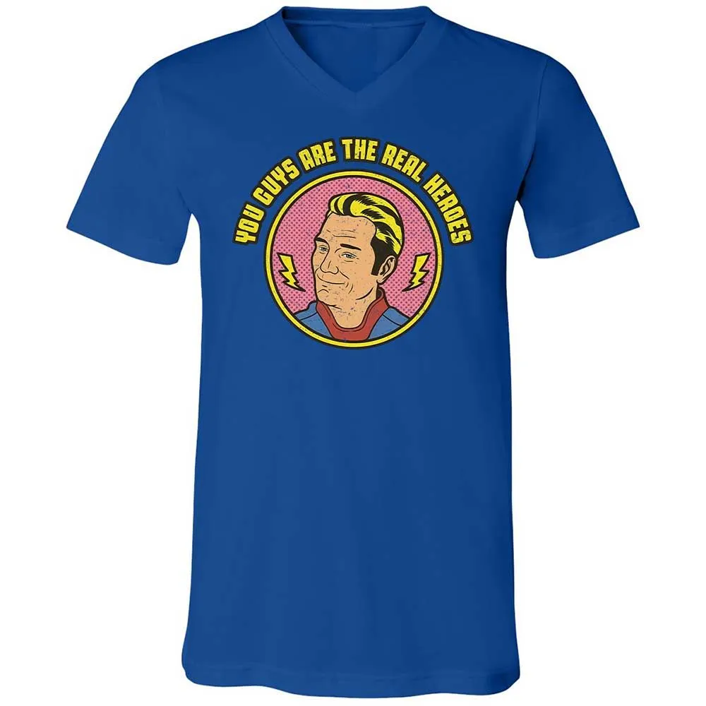 Unisex V-Neck T-Shirt - K3PNR8YK - True Royal - 3
