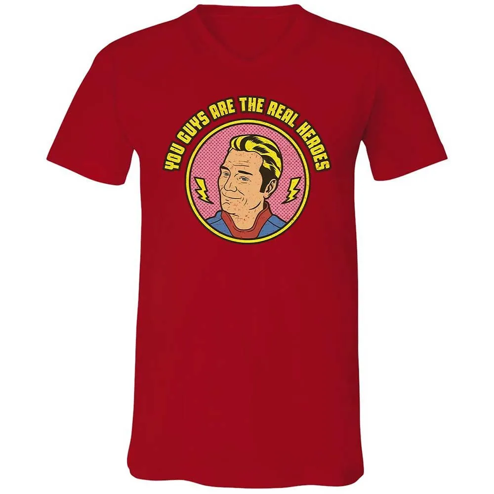Unisex V-Neck T-Shirt - K3PNR8YK - Red - 5