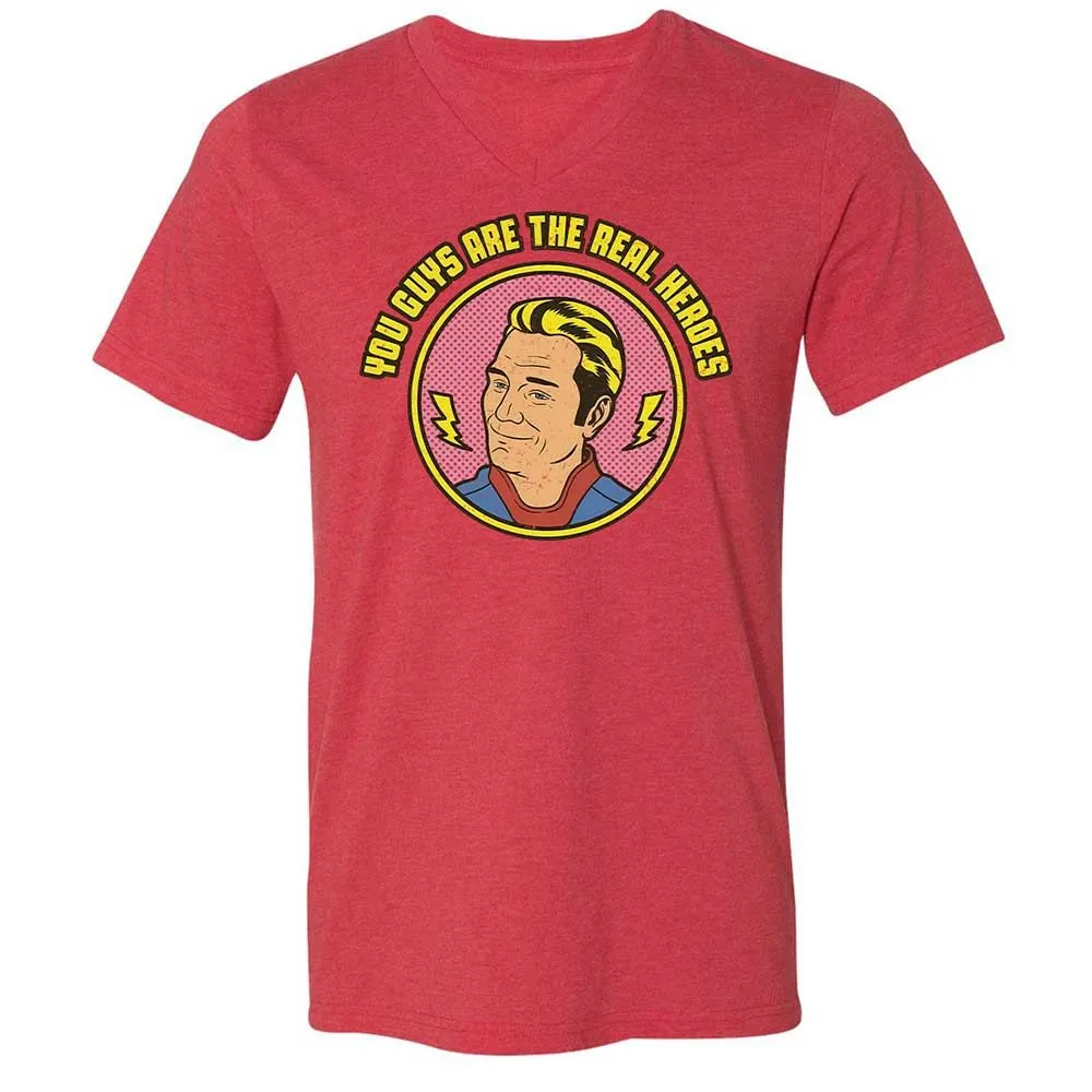 Unisex V-Neck T-Shirt - K3PNR8YK - Heather Red - 6