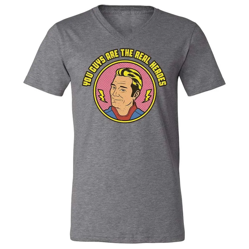 Unisex V-Neck T-Shirt - K3PNR8YK - Deep Heather - 9