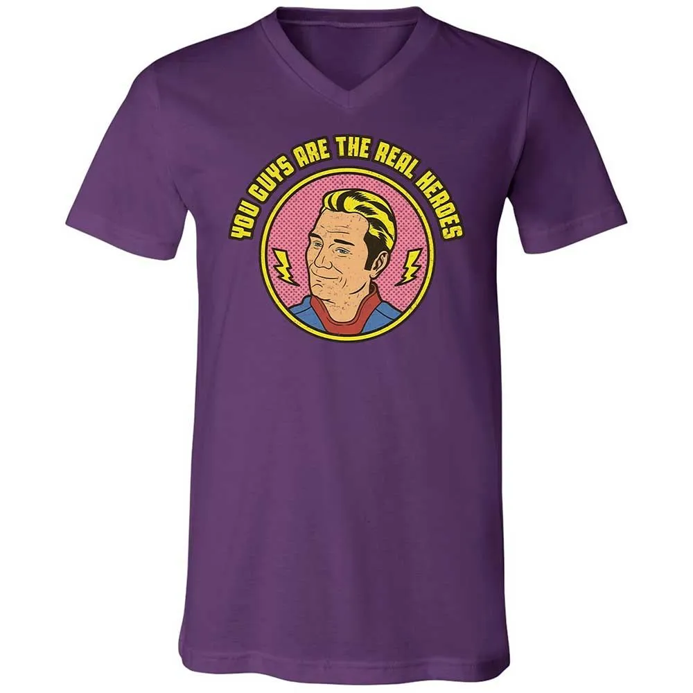 Unisex V-Neck T-Shirt - K3PNR8YK - Team Purple - 10