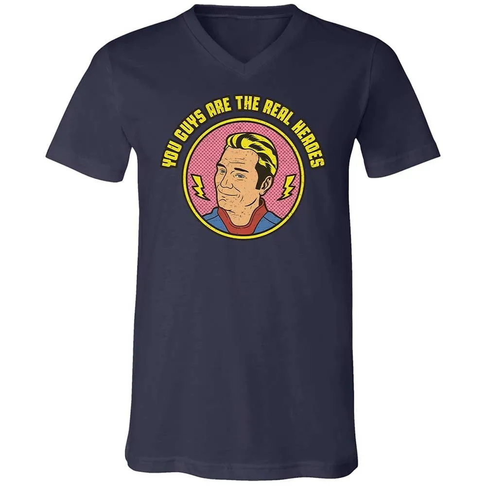 Unisex V-Neck T-Shirt - K3PNR8YK - Navy - 12