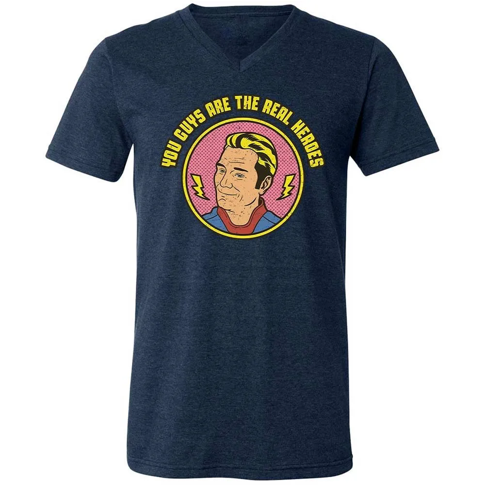 Unisex V-Neck T-Shirt - K3PNR8YK - Heather Navy - 13