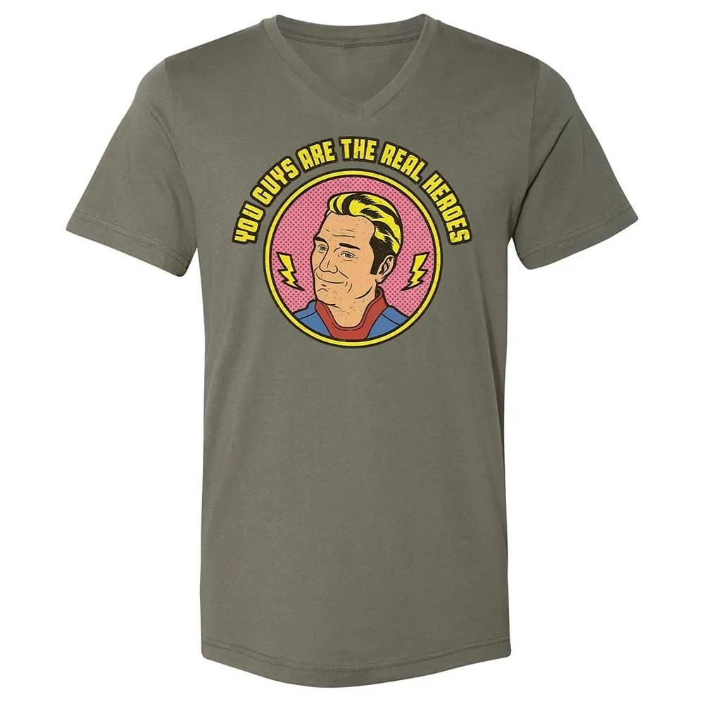 Unisex V-Neck T-Shirt - K3PNR8YK - Military Green - 15