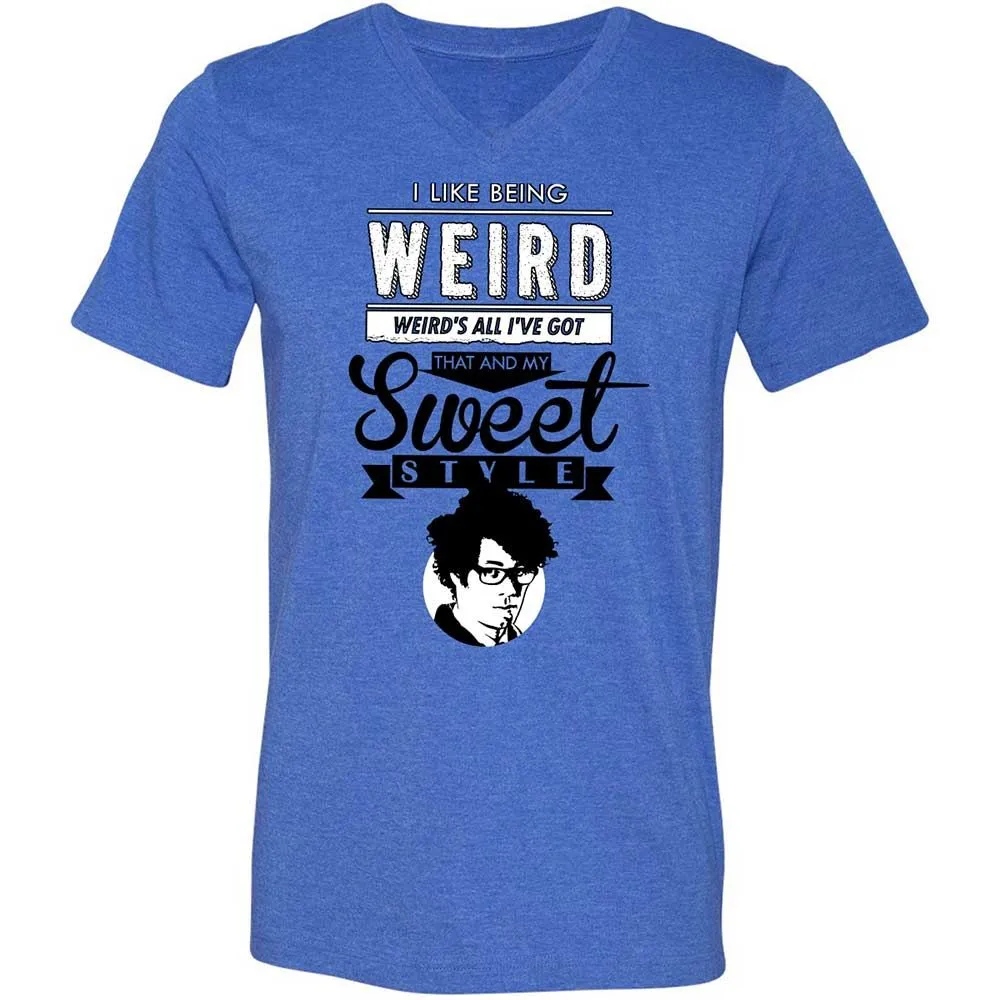 Unisex V-Neck T-Shirt - NK175HMJ - Heather True Royal - 4