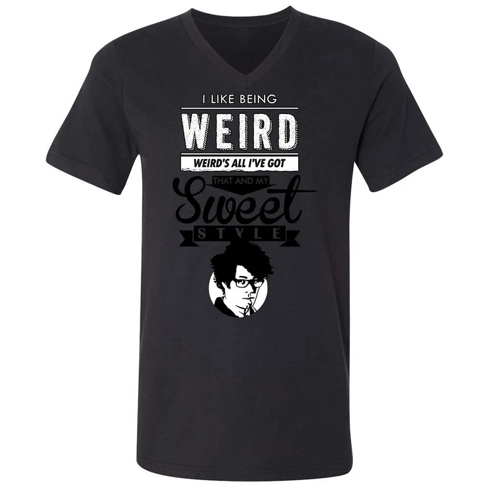 Unisex V-Neck T-Shirt - NK175HMJ - Black - 11