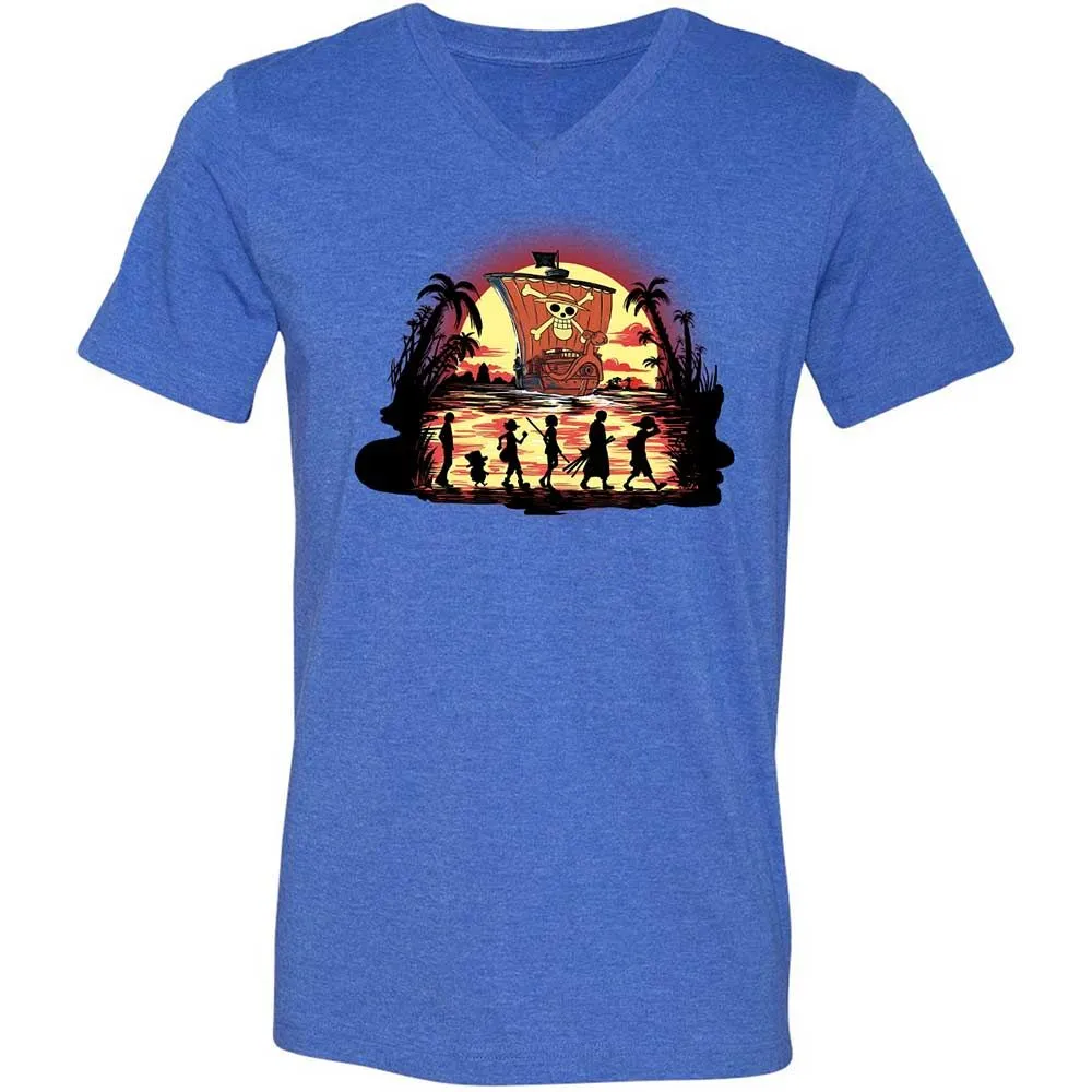 Unisex V-Neck T-Shirt - 94GAHYGS - Heather True Royal - 5