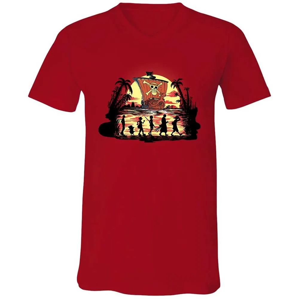 Unisex V-Neck T-Shirt - 94GAHYGS - Red - 6