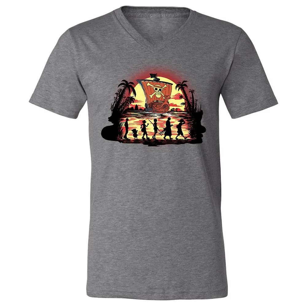 Unisex V-Neck T-Shirt - 94GAHYGS - Deep Heather - 14