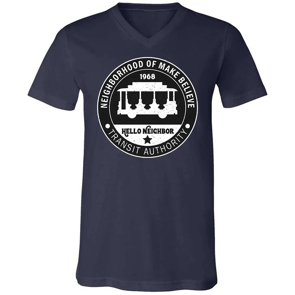 Unisex V-Neck T-Shirt - 91RW9GCB - Navy - 2