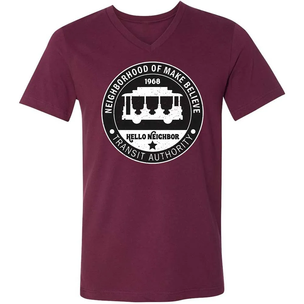 Unisex V-Neck T-Shirt - 91RW9GCB - Maroon - 8