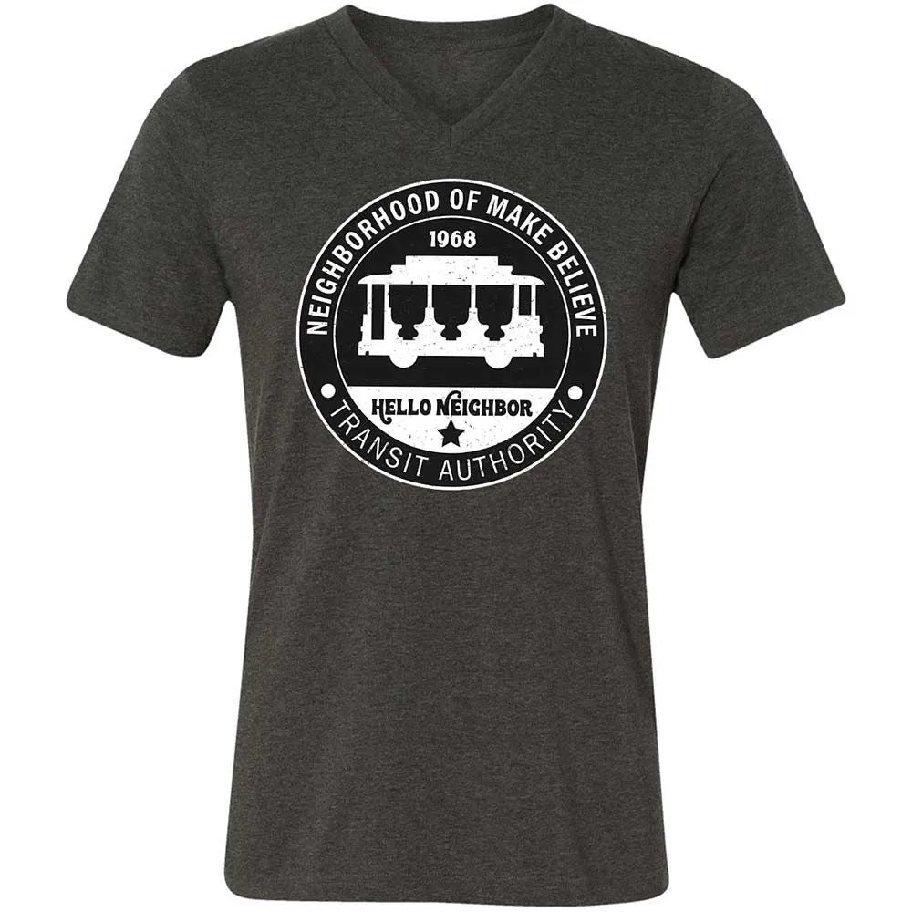Unisex V-Neck T-Shirt - 91RW9GCB - Dark Grey Heather - 9