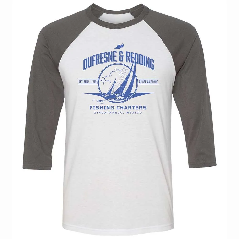 Unisex 3/4 Baseball Tee - SEHUZ4HX - White/Asphalt - 2