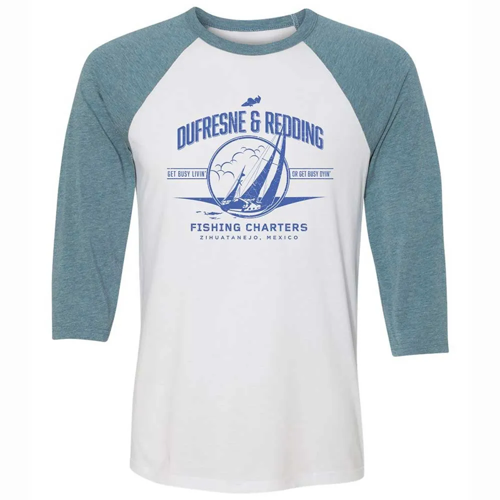 Unisex 3/4 Baseball Tee - SEHUZ4HX - White/Denim - 3