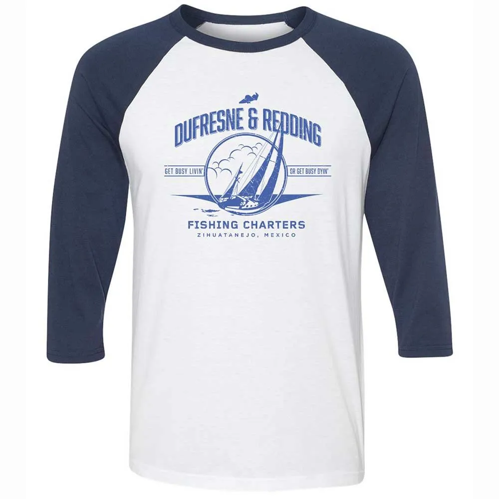 Unisex 3/4 Baseball Tee - SEHUZ4HX - White/Navy - 8