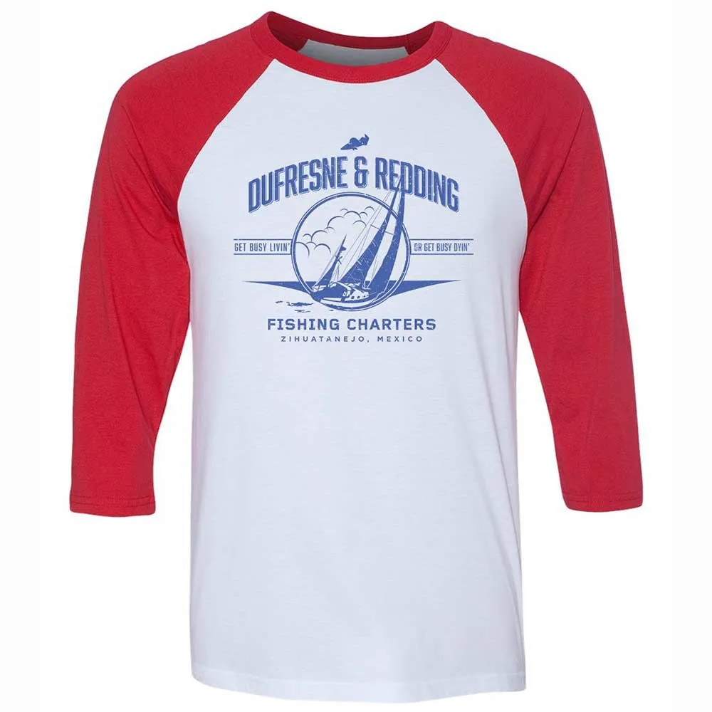 Unisex 3/4 Baseball Tee - SEHUZ4HX - White/Red - 9