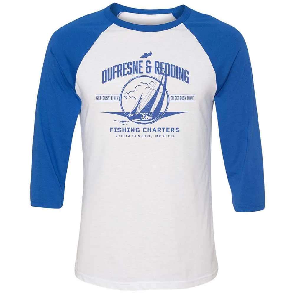 Unisex 3/4 Baseball Tee - SEHUZ4HX - White/True Royal - 10