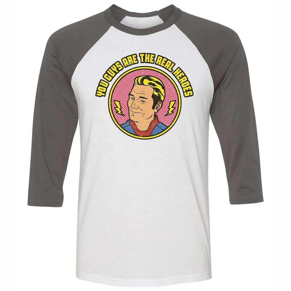 Unisex 3/4 Baseball Tee - C47X661X - White/Asphalt - 2