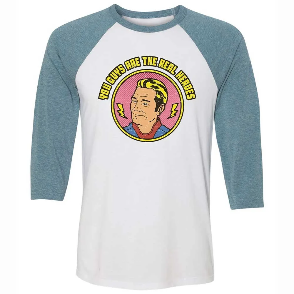Unisex 3/4 Baseball Tee - C47X661X - White/Denim - 3