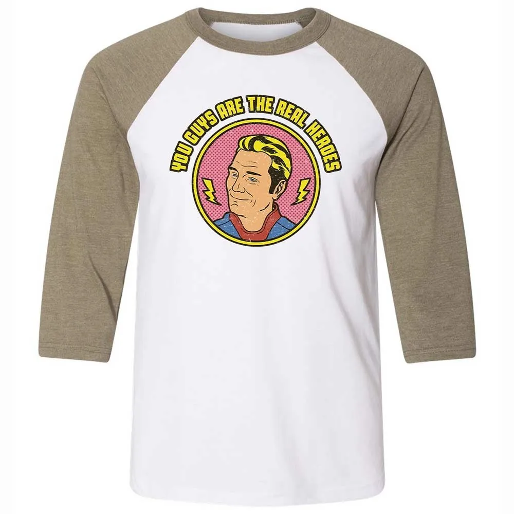 Unisex 3/4 Baseball Tee - C47X661X - White/Heather Olive - 4