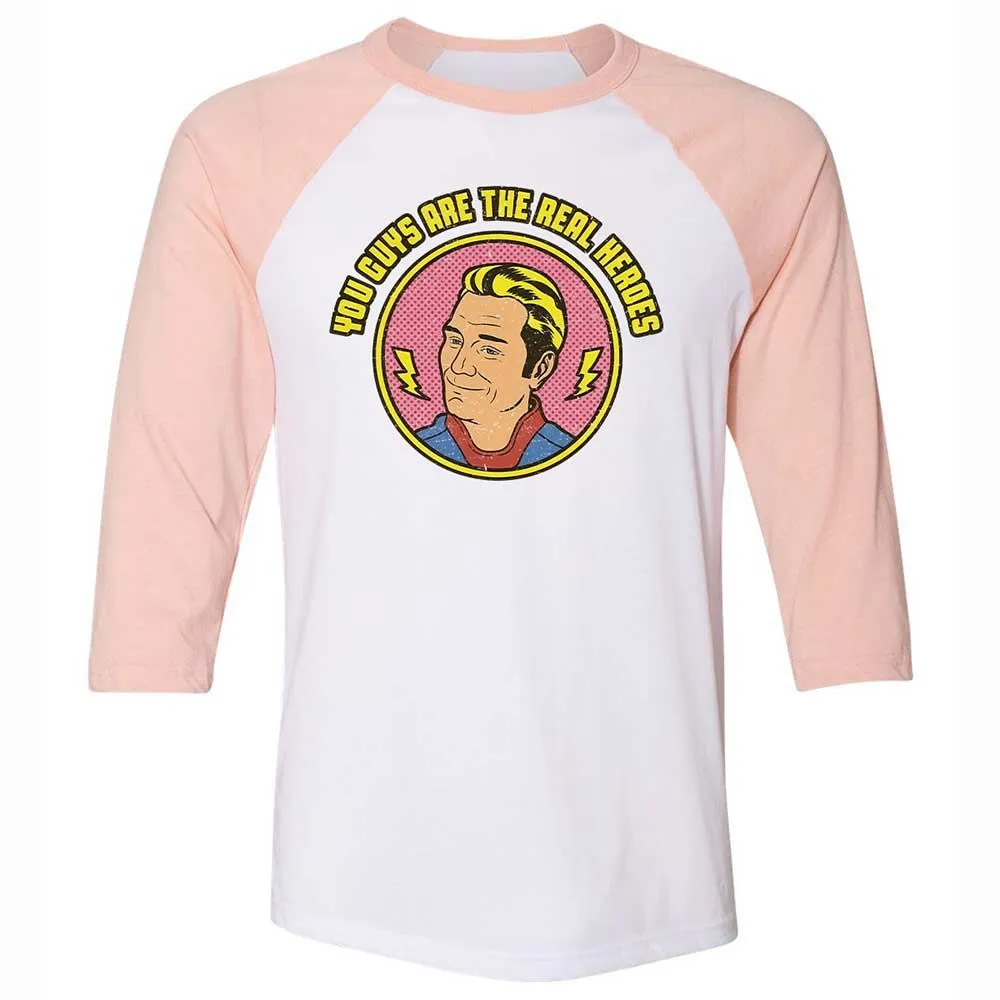 Unisex 3/4 Baseball Tee - C47X661X - White/Heather Peach - 5