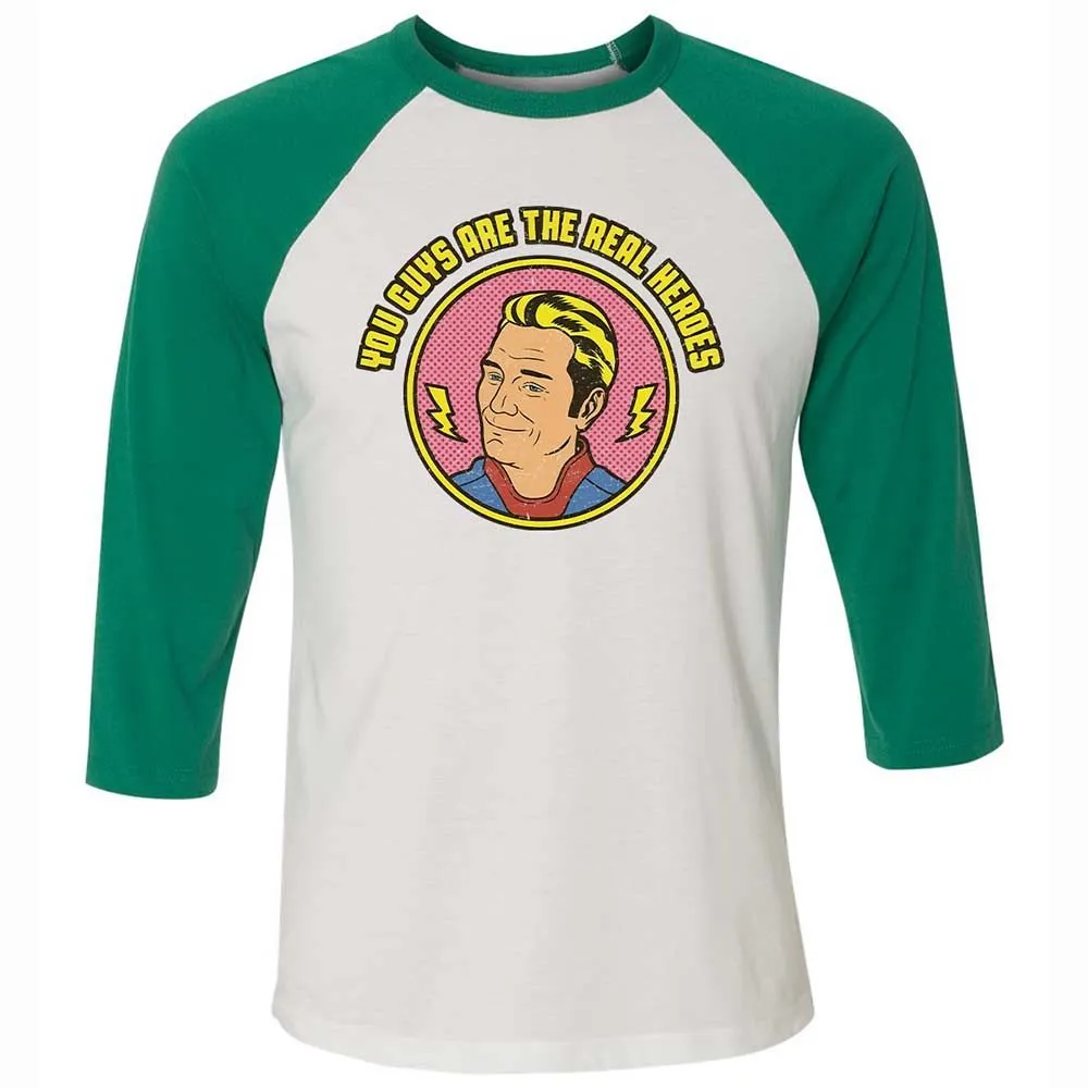 Unisex 3/4 Baseball Tee - C47X661X - White/Kelly - 6