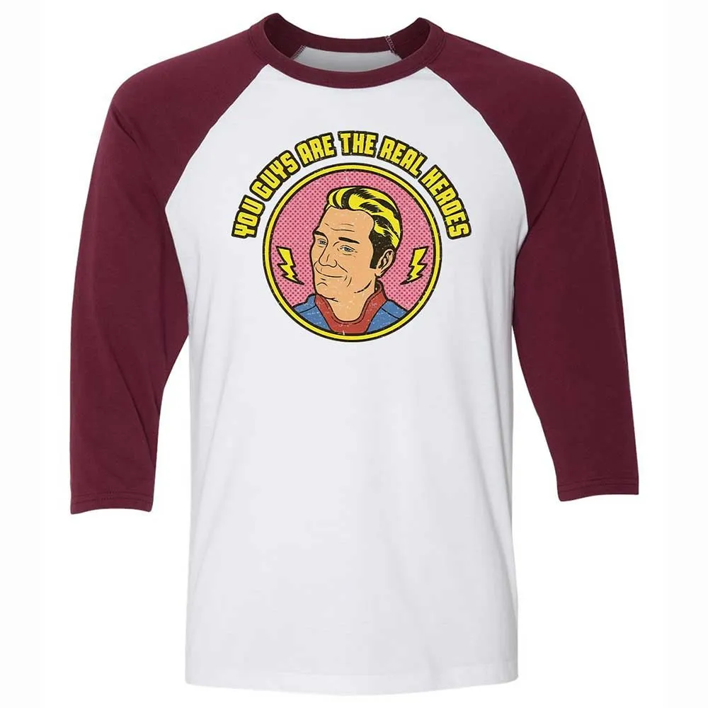 Unisex 3/4 Baseball Tee - C47X661X - White/Maroon - 7