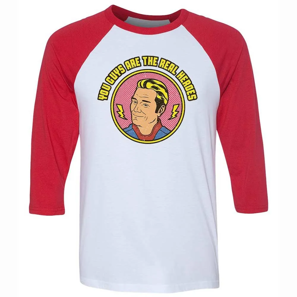 Unisex 3/4 Baseball Tee - C47X661X - White/Red - 9