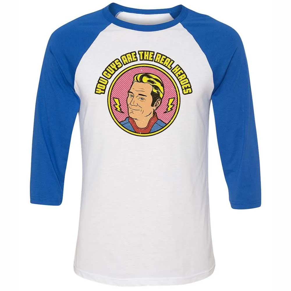 Unisex 3/4 Baseball Tee - C47X661X - White/True Royal - 10