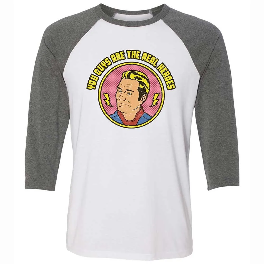 Unisex 3/4 Baseball Tee - C47X661X - White/Deep Heather - 11