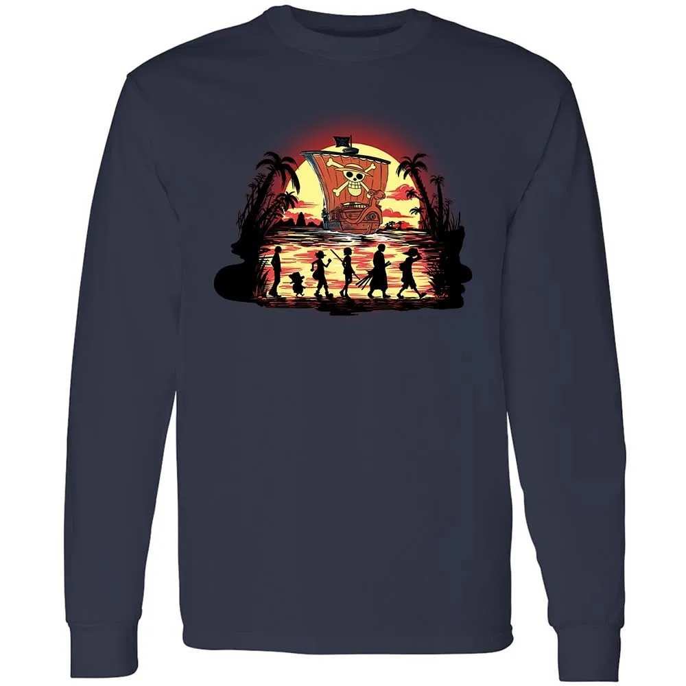 Long Sleeve T-Shirt - C1DKB4H2 - Navy - 2