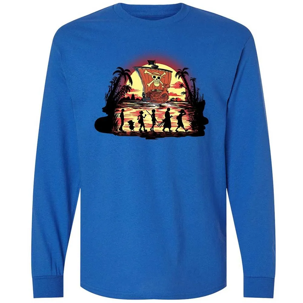 Long Sleeve T-Shirt - C1DKB4H2 - Royal - 3