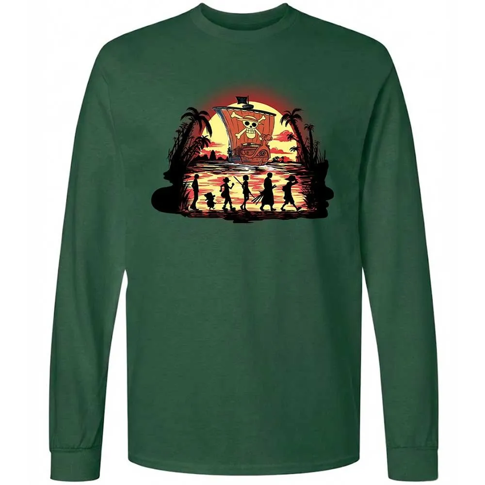 Long Sleeve T-Shirt - C1DKB4H2 - Forest Green - 4