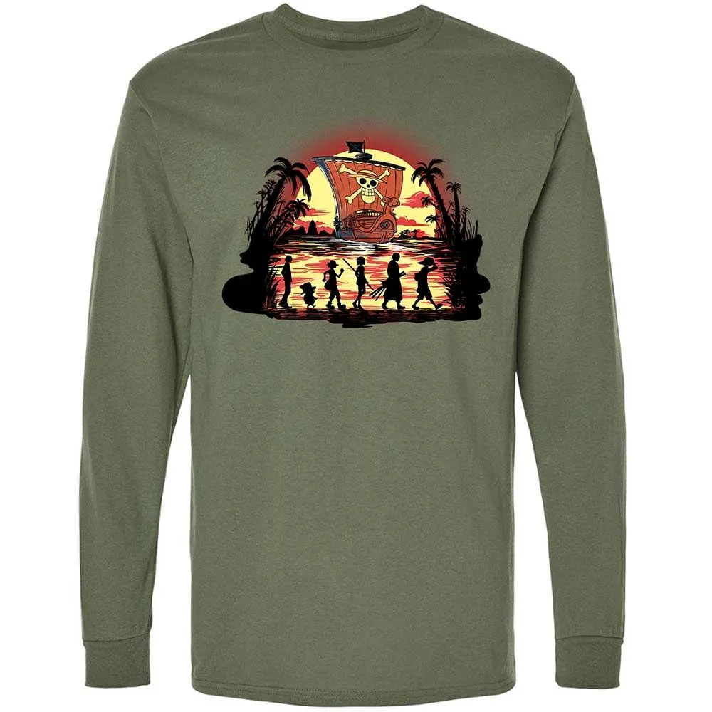 Long Sleeve T-Shirt - C1DKB4H2 - Military Green - 9