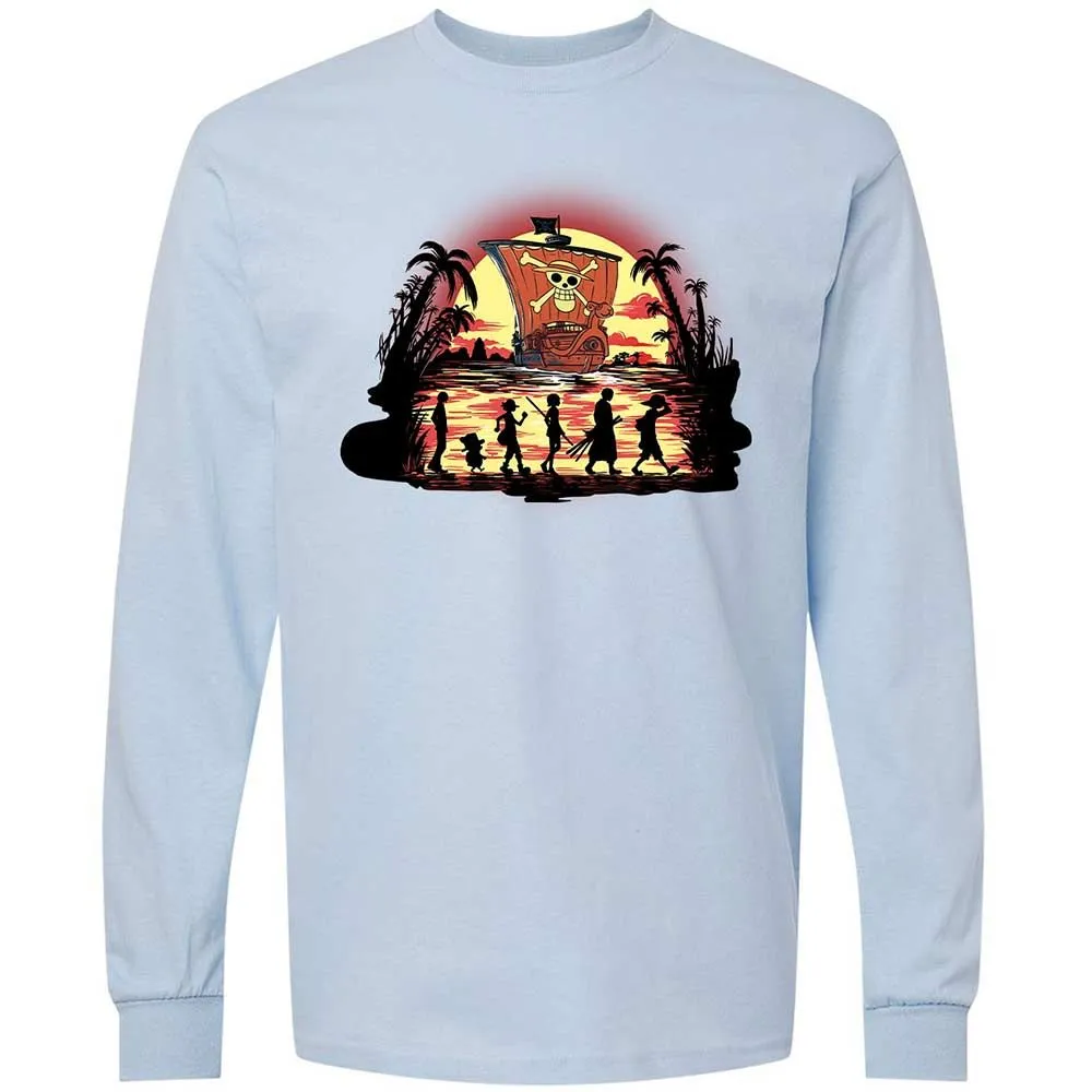 Long Sleeve T-Shirt - C1DKB4H2 - Light Blue - 18