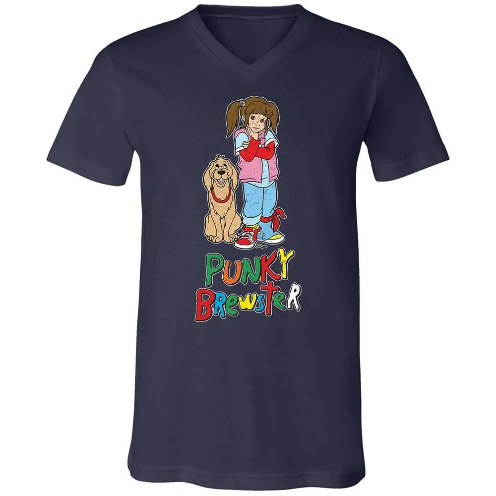 Unisex V-Neck T-Shirt - 37G7L8KB - Navy - 2