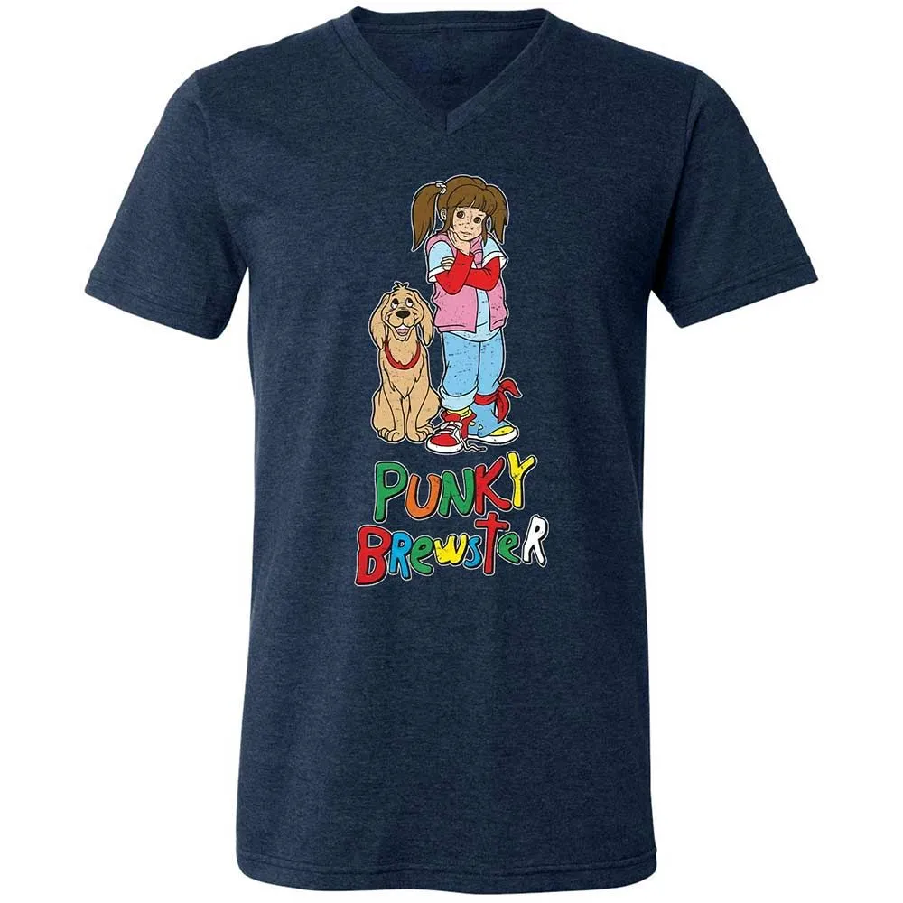 Unisex V-Neck T-Shirt - 37G7L8KB - Heather Navy - 3