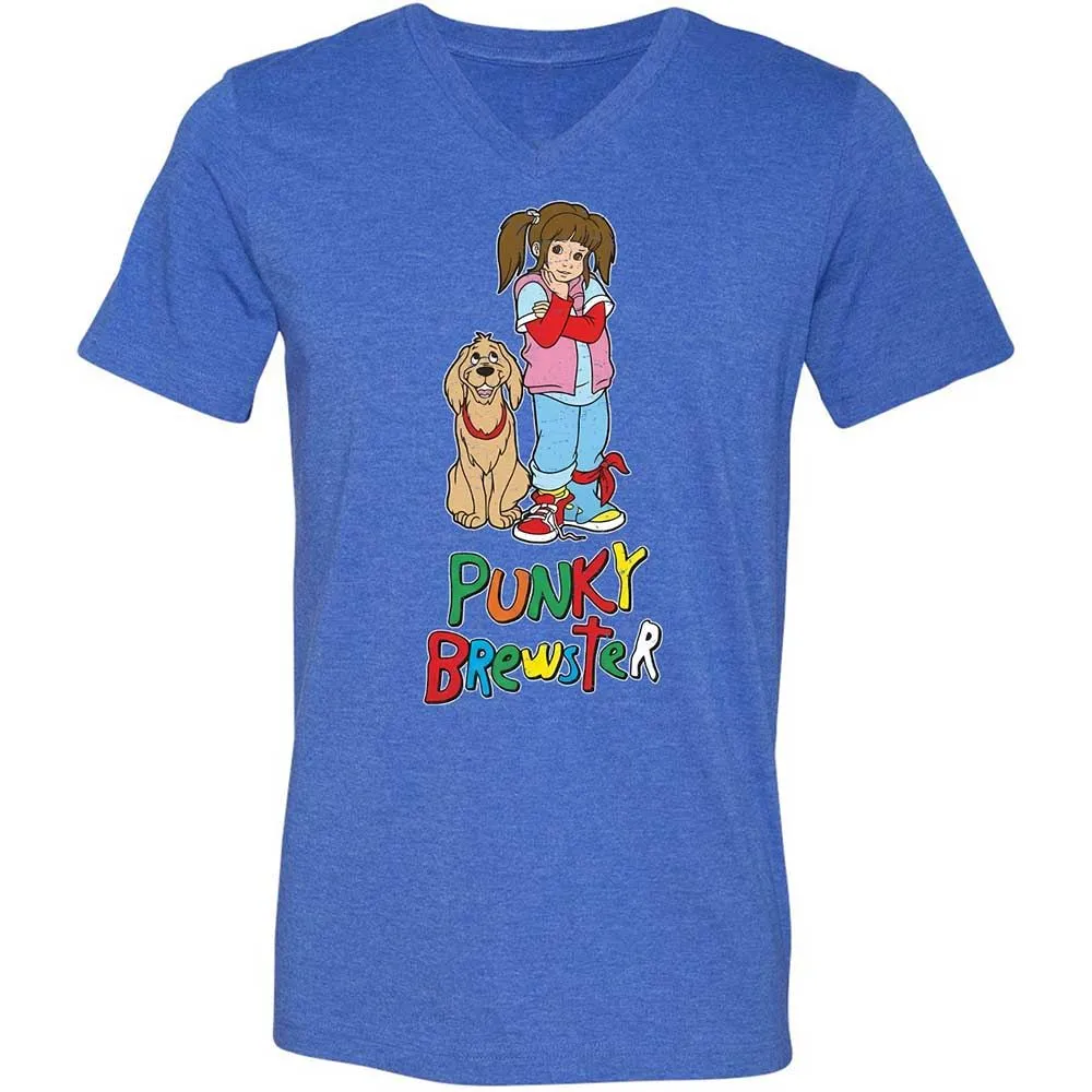 Unisex V-Neck T-Shirt - 37G7L8KB - Heather True Royal - 5